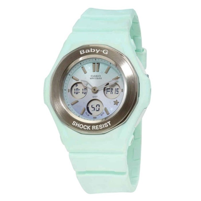Promo Original Casio Baby-G BGA-100ST-3ADR Jam Tangan Wanita BabyG Hijau Pastel Garansi Resmi 2 Tahu