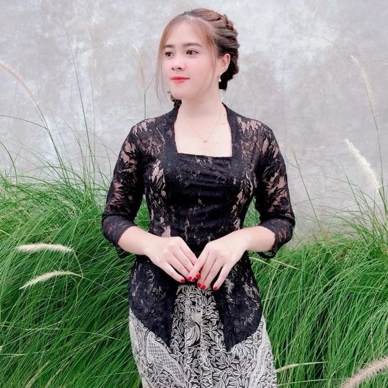 Kebaya Kondangan Wanita Modern Atasan Kebaya Bet Sofia Strait Jadi Lengan 7/8 Tangan Siku 3/4 Baju K