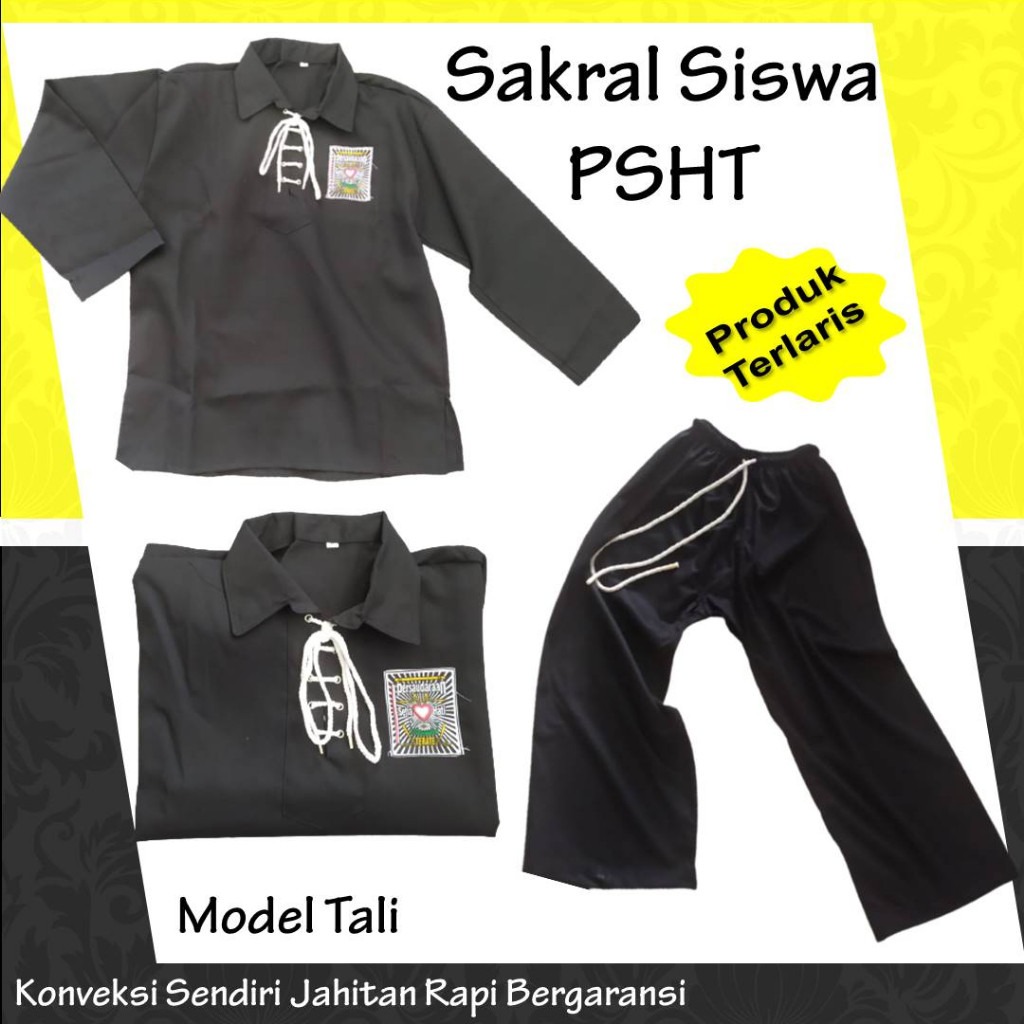 BAHAN PREMIUM / Sakral Siswa PSHT Tali Standart Baju Silat PSHT Lubang Kancing Mata Ayam Anti Karat 