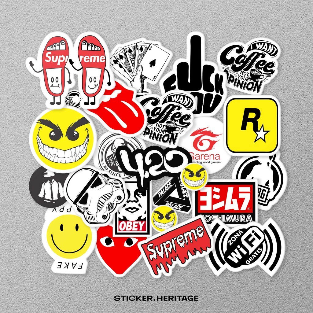 

STIKER PACK LOGO BRAND LOGO SUPREME, NASA, stiker pack stiker helm stiker motor stiker aesthetic stiker buat helm sticker untuk laptop