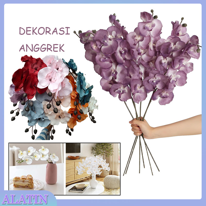 Orchid Artificial Flower / Artificial Anggrek / Anggrek Palsu/Dekorasi Anggrek / Anggrek Tanaman Pal