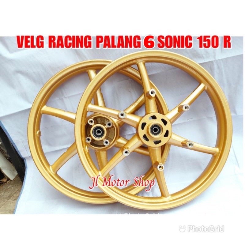 TINBACKSHOP VELG RACING MODEL RCB SONIC 150 R SONIC150 PALANG 6 VROSSI MODEL SP522 GOLD DAN PUTIH SA