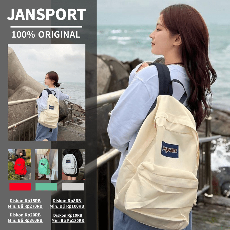 BANTING HARGA tas ransel backpack sekolah traveling nylon wanita tas sekolah jansport original 100% 
