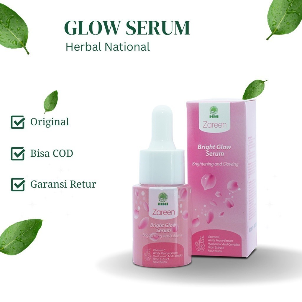 

NEW ORIGINAL ZAREEN BRIGHT GLOW SERUM HNI 60 ML - Serum untuk melembabkan kulit wajah