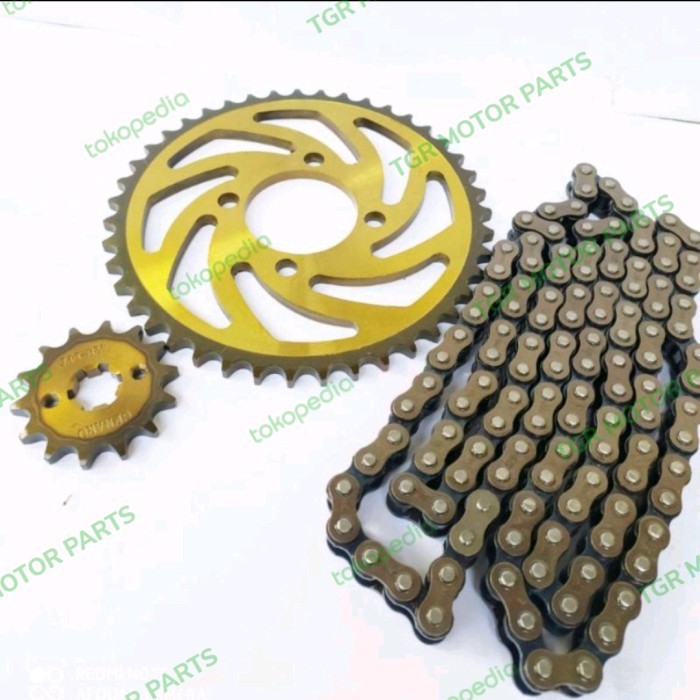 JJH Gir Gear Set Paket Satria FU 150 OLD 2006 2013 Barong Merk Genaro 428H