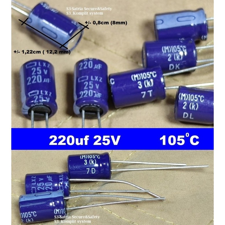 220uf 25V pendek kecil Elko 220uf25v elco 220 uf  25 v 25vol 25volt 220UF 220uF  220uF25v