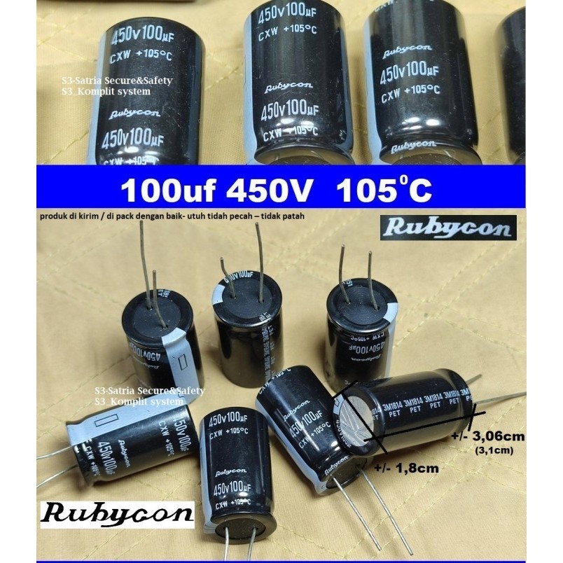 100uf 450V pendek kecil kawat Elko 450v100uf elco 100 uf  450 v 450vol 450volt 100UF 100uF  100uF450