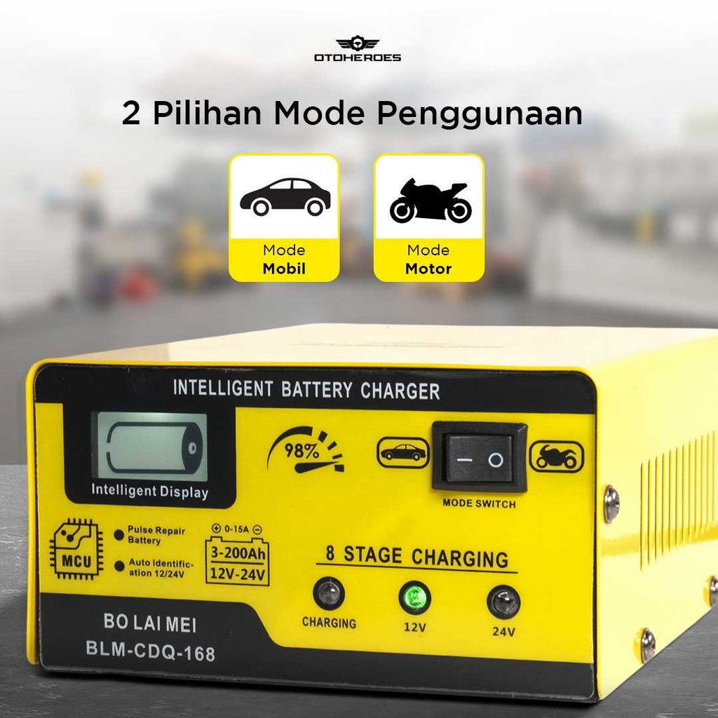Charger Aki Mobil Battery Charger 12V/24V 15A - BLM-CDQ-168