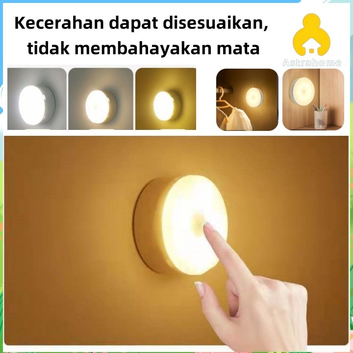 Lampu Tidur LED Sensor Otomatis - Hemat Energi, Untuk Kamar & Kos, Bisa Dicharge