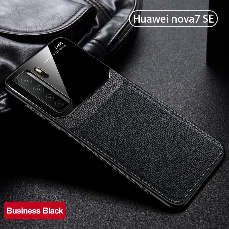 Casing HP Huawei Nova 7 Pro SE 5G Nova7SE cermin kaca plexiglass Perlindungan Kamera Penutup keras