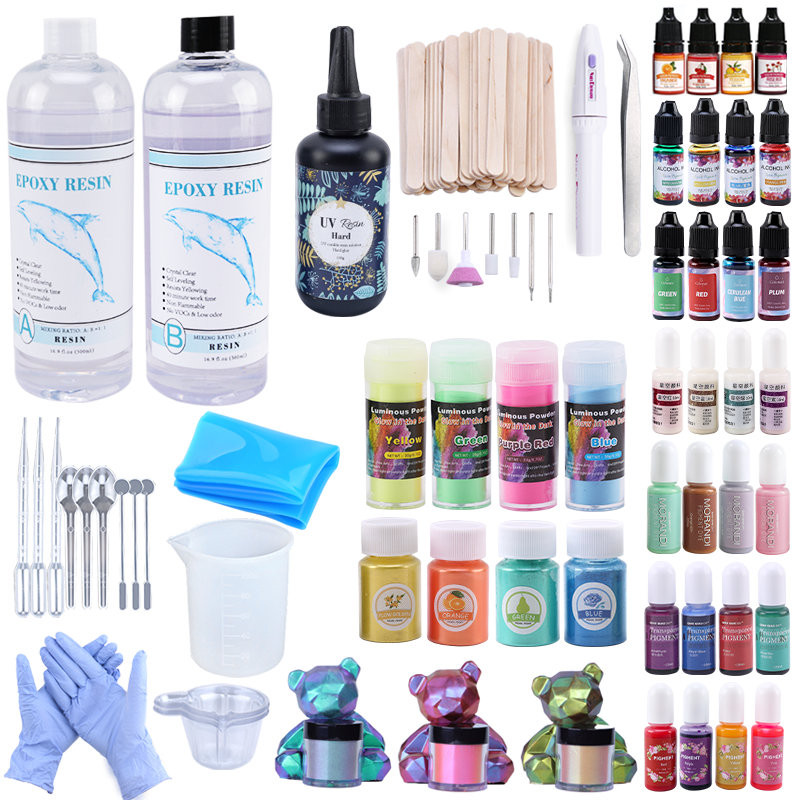 

Epoxy Resin Supplies Resin Pigment Kit Liquid Colorant Dye Powder Filling Material for Art Crafts DIY Jewelry Making Accessories
