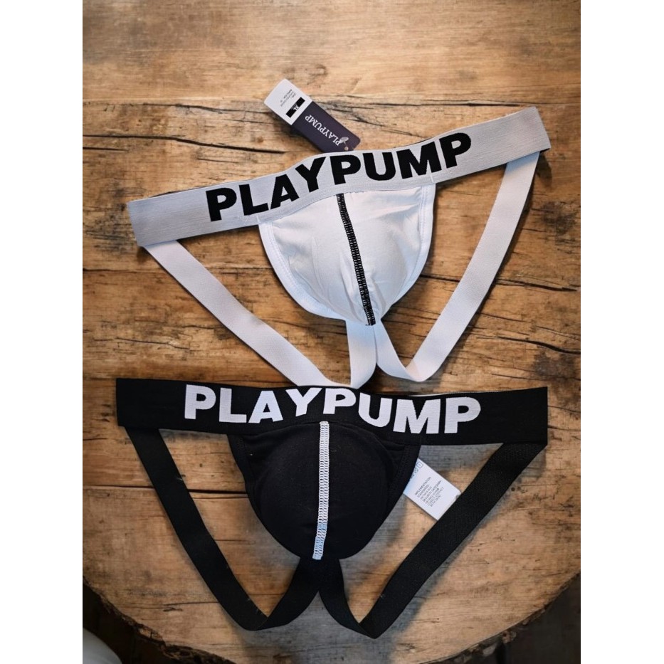 JP9115. Jockstrap Pria Merk PLAYPUMP Celana Dalam Pria - Putih, XL