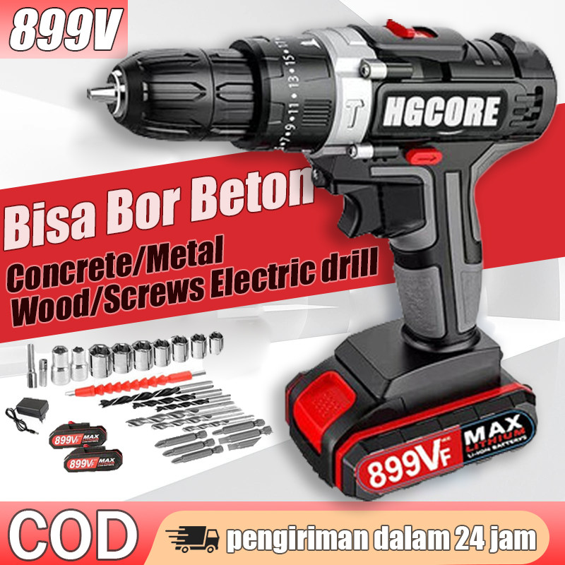 PROMO Bor Baterai / 899VF Mesin Bor Baterai 3 in 1 Tangan Cordless Drill / Bor Cordless / Bor