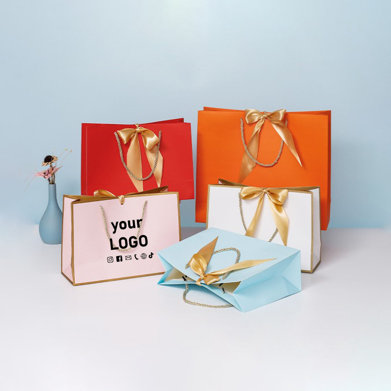 

Minimum order of 10 high-end handbags, clothing storage paper bags, gift bags, cosmetic packaging, gift bags, logo printing