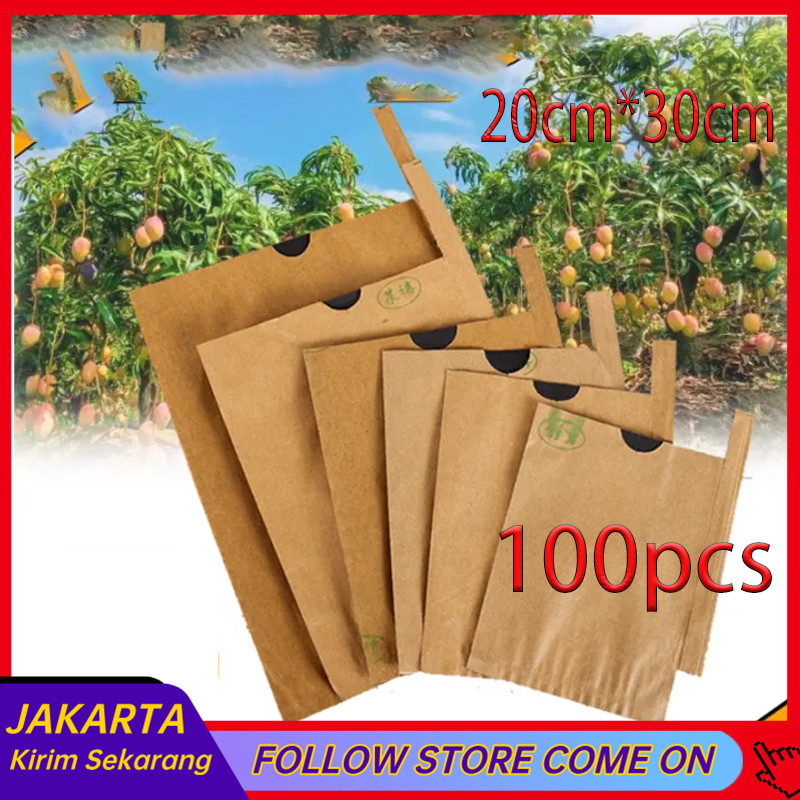 100pcs Pembungkus buah/Fruit Cover Paket Net Jaring Pembungkus Buah Fruit Cover Jaring Kelengkeng 30