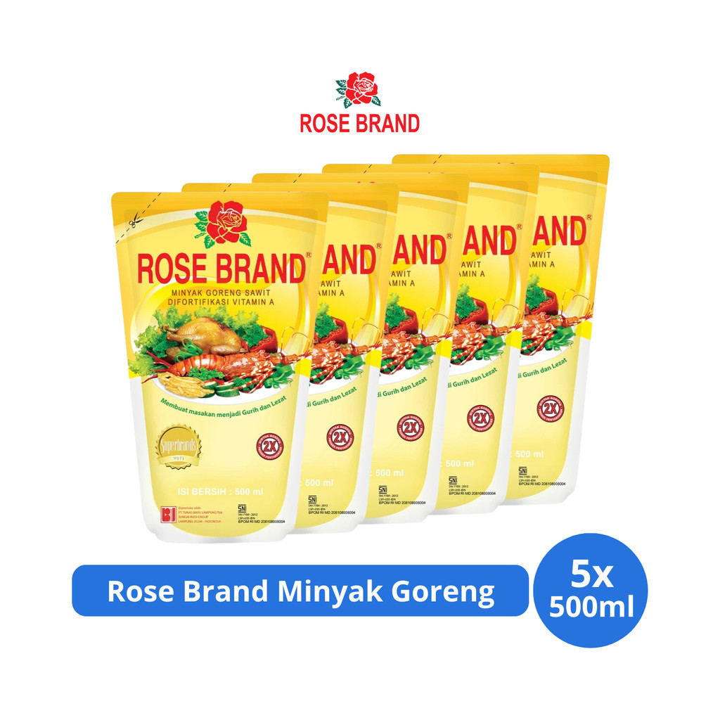 

Rose Brand Minyak Goreng Pouch 500ml x 5 pcs