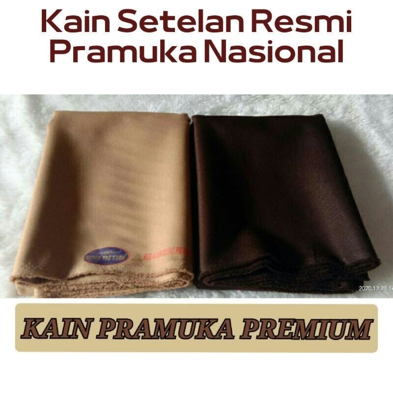 bahan kain seragam pramuka guru wanita/kain pramuka pembina/kain meteran pramuka