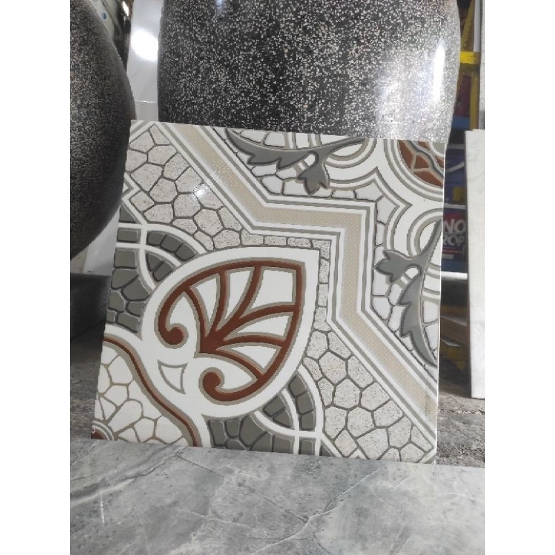 Keramik Lantai Glossy 40x40 Samara Grey