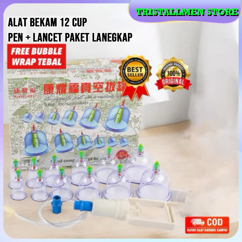 ​​Set Alat Hijamah 12in1 - Kit Bekam Lengkap dengan Pen Lancet Steril, Bahan Medis Grade untuk Terap