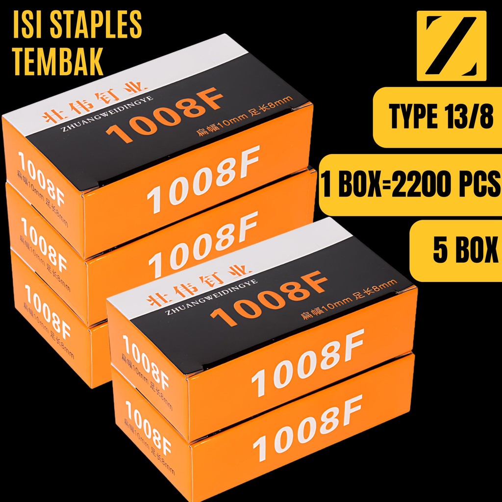 

Isi Refill Staples Tembak 2200 PCS 13/8mm Anti Karat
