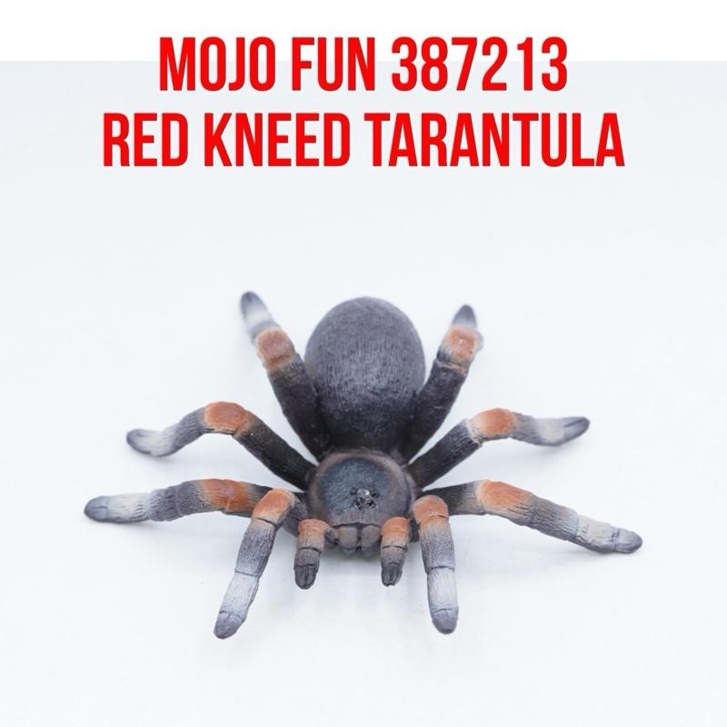 MOJO Fun 387213 Red Kneed Tarantula Tarantula Lutut Merah Meksiko Brachypelma hamorii  Mainan Binata