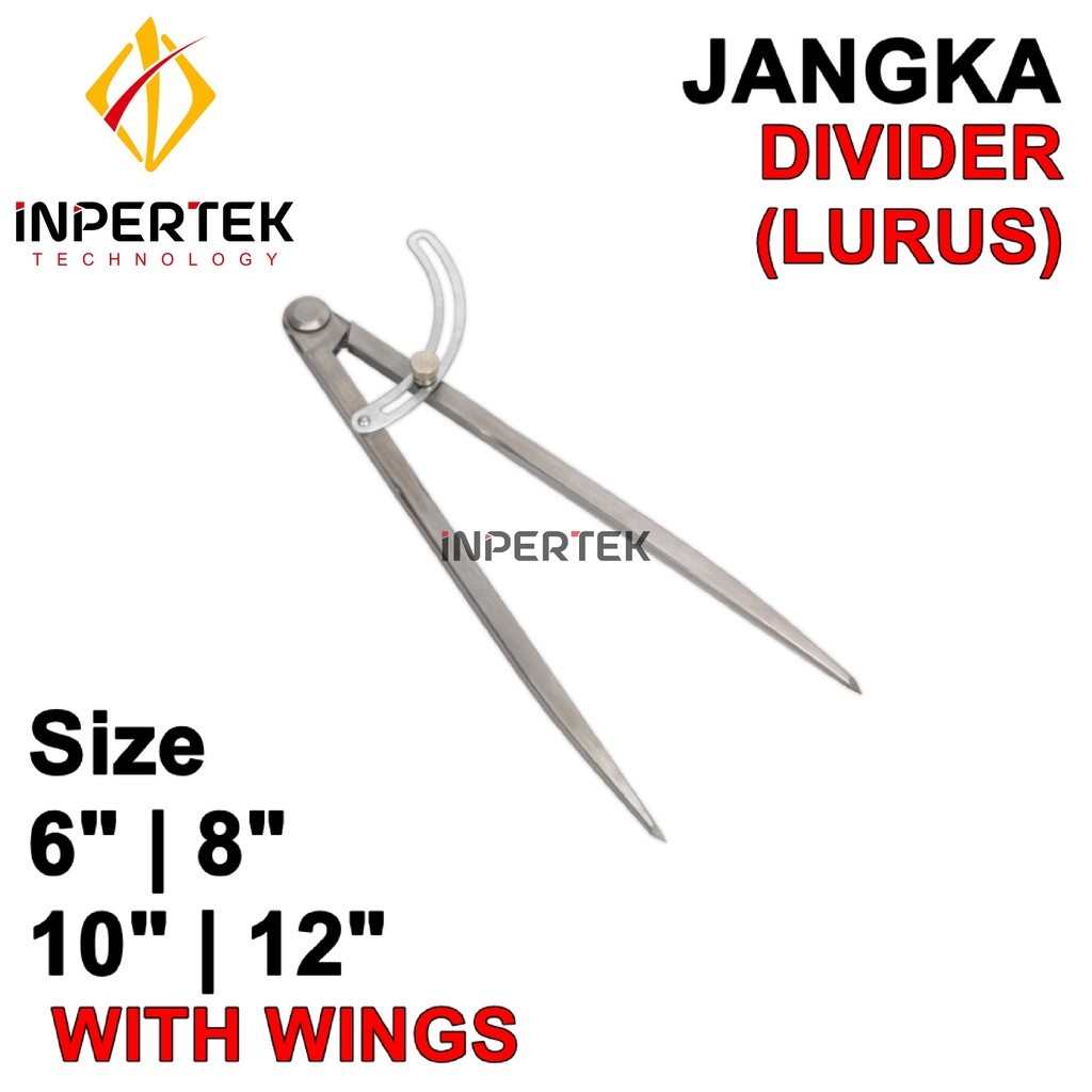 

Jangka Besi SOLAR Caliper Divider Jangka Lurus Square leg With Wings