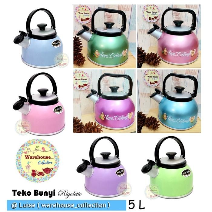 TEKO BUNYI RIGOLETO WINTER 5 LITER POLOS DAN STYLISH MASPION teko  5 - biru, POLOS MATTE/SUMMER STOK