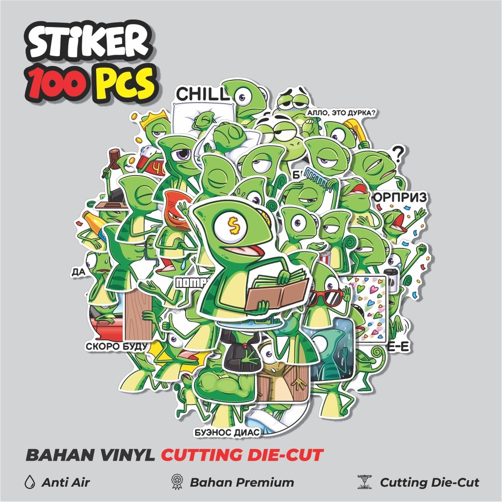 

Terbaru! 50 pcs Stiker Animal Cute Pepe the Frog [Katak] Dekorasi Lucu Kreatif untuk Notebook, Skateboard, HP