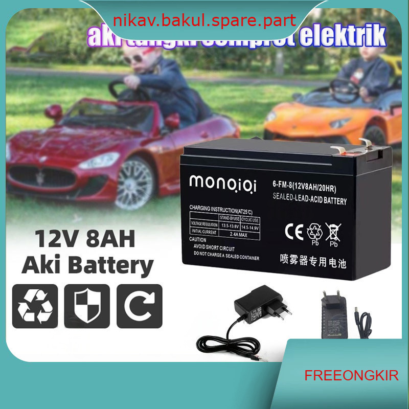 ASLI Aki Sepeda Listrik Aki 12V 12AH （Kemasan tebal）Aki Semprotan Pertanian/ Aki Sprayer/Aki Tangki 