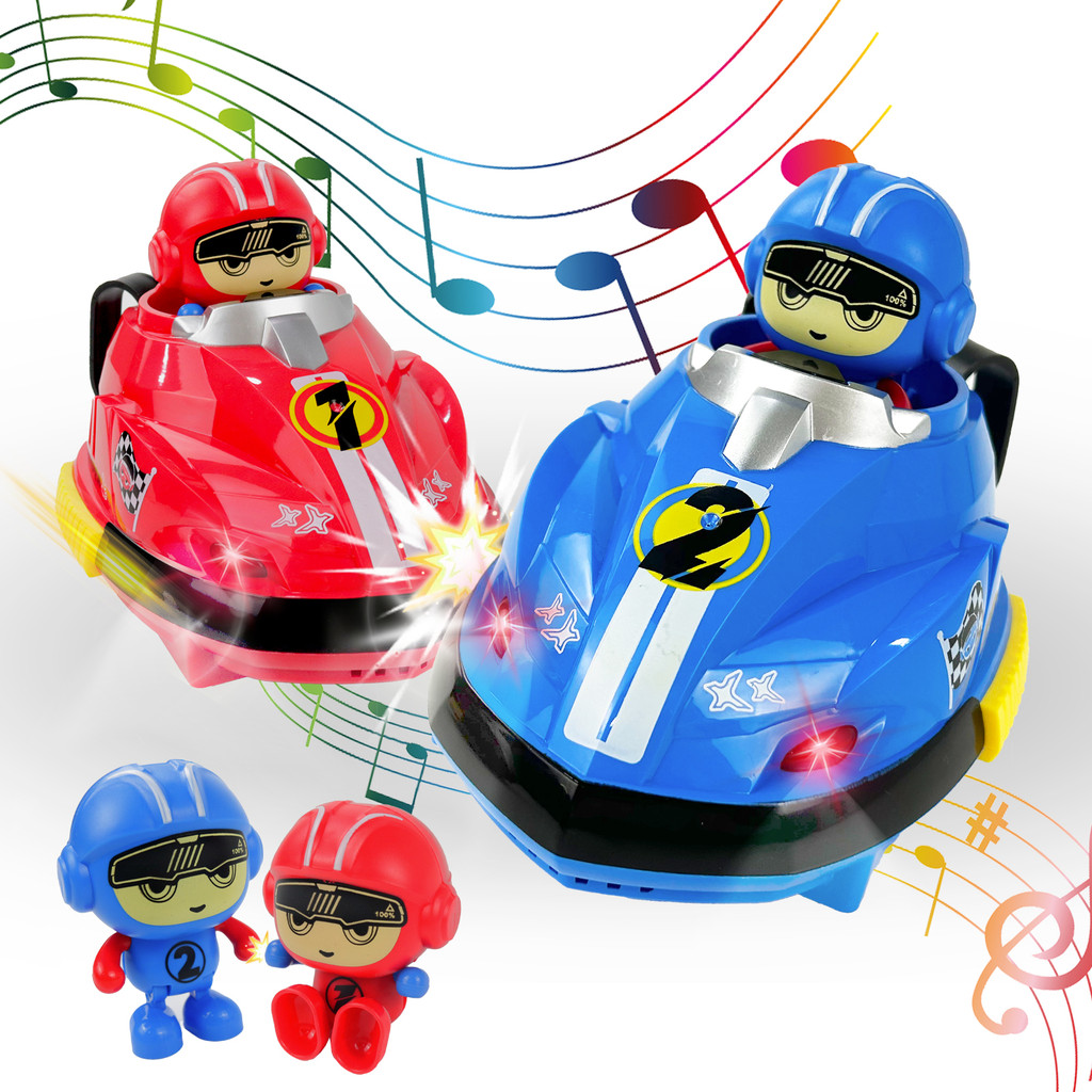 RC Toy 2.4G Bumper Car Pop-up Doll Crash Bounce Ejection Light Children's Remote Control Toys Gift f