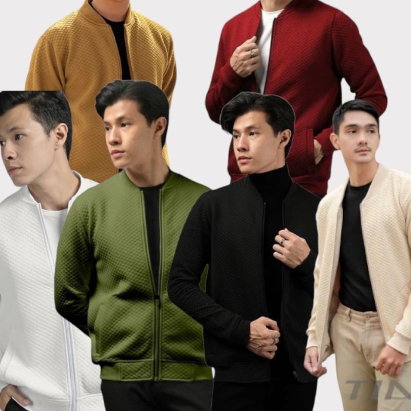 Baju Korea Terkini / JAKET COMFY PRIA / COMFY JACKET / JAKET MOTIF DIAMOND / JAKET PRIA