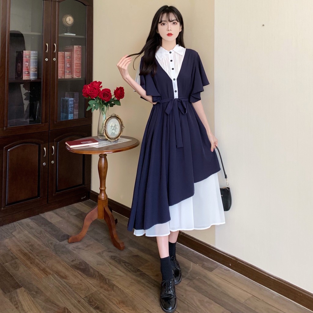 French Retro Dress Women's Temperament Long Dress