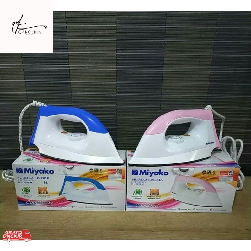 Setrika Murah / MIYAKO EL-1000 M SETRIKA / GOSOKAN BAJU MIYAKO EL 1000 M / SETRIKA ELECTRIC DRY IRON