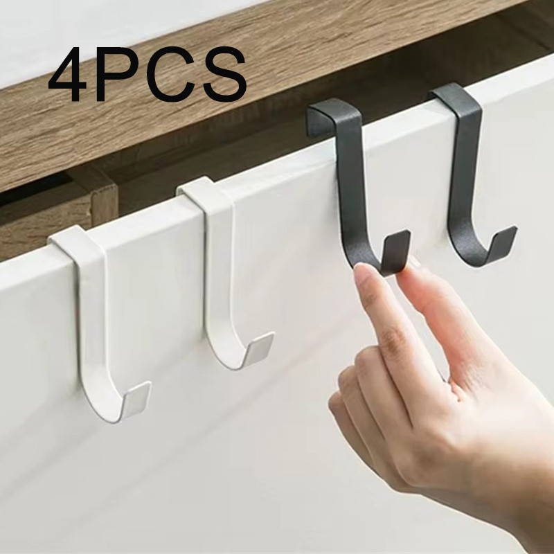 

Multi-Purpose Hooks Kitchen Cabinet Door Back Hook Hanging Rack Clothes Coat Hat Towel Hanger Storage Hook Bathroom Accessories