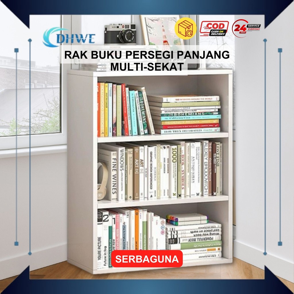 DHWE - Rak Lemari Penyimpanan MultiLapis Rak Buku Kekinian Untuk Hiasan Vintage Buku Novel Pot Bunga