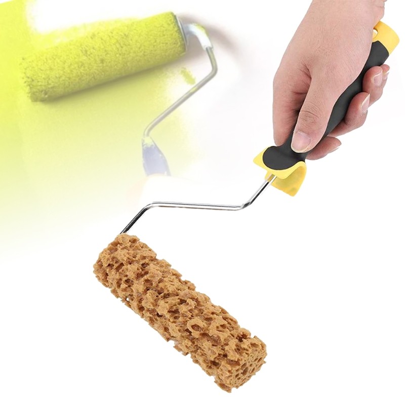 

Paint Texture Tool Pattern Paint Imitation Seaweed Sponge Roller Brush Ornament with Handle Artistic for Home Wall Decor