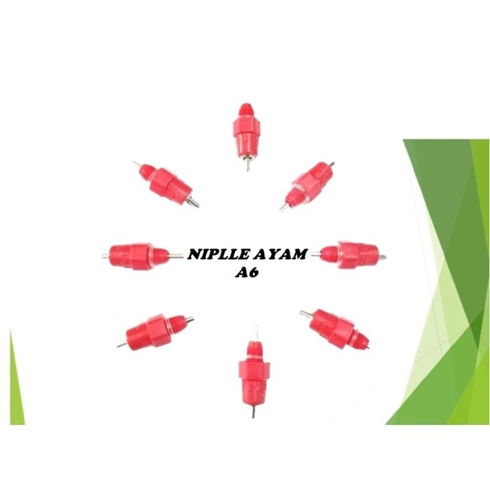 Nipple Niple Nipel Nepel Drinker Tempat minum ayam A6 10pcs