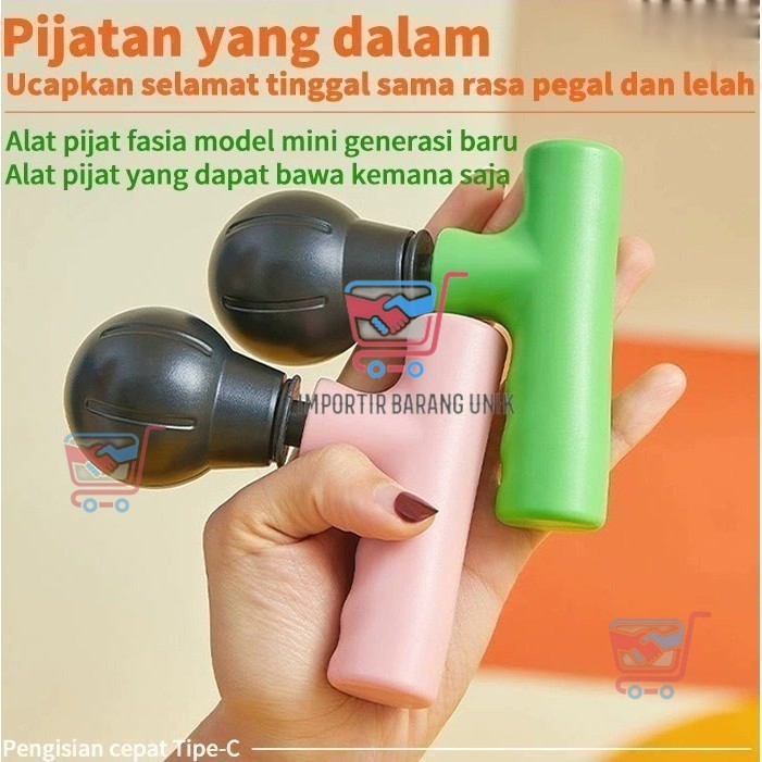 -A406-Mini fascial gun/Pijat Massage Mini Vibrasi pistol relaxasi fascial massage gun/Pijat