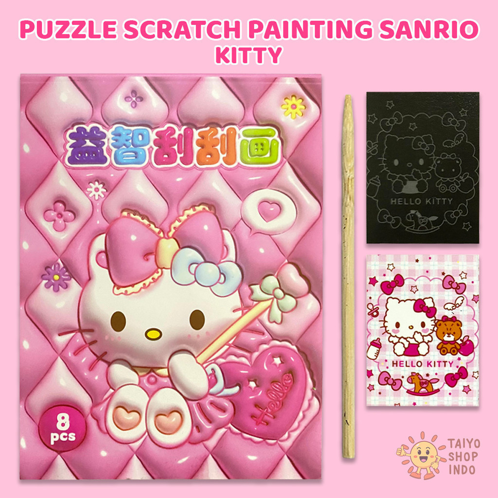 

ASS MAINAN EDUKASI DIY SCRATCH PAINTING SANRIO 3D BUKU KARTU GORES ANAK WARNA LUKIS