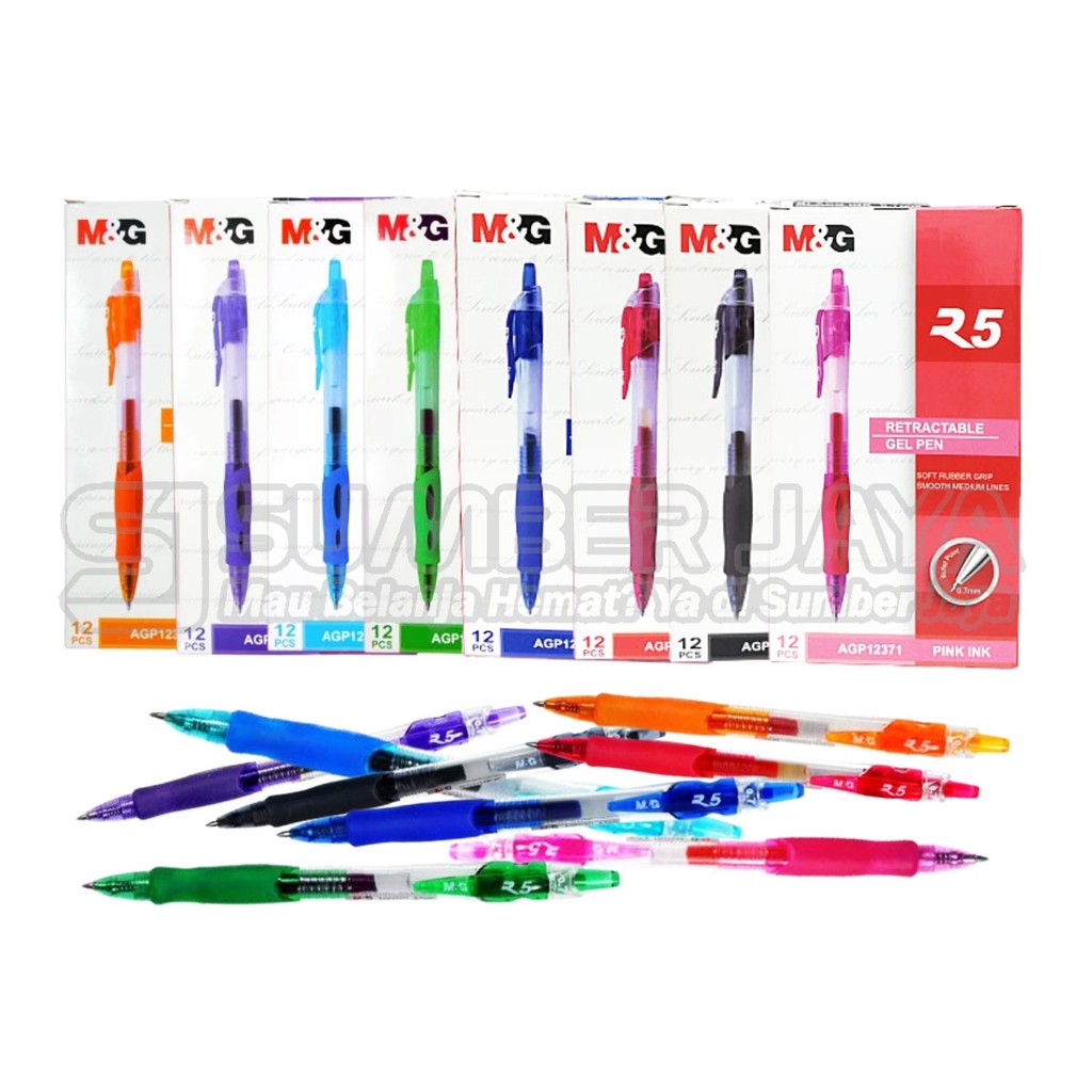

Ballpoint Cetek Gel Medium M&G AGP12371 Retractable Gel Pen 0.7mm Warna