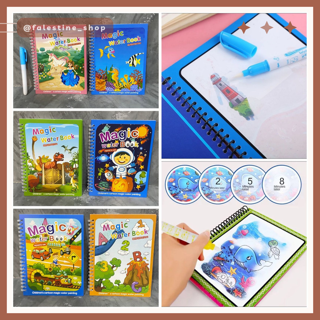 

Magic Water Book Buku Gambar Pakai Air