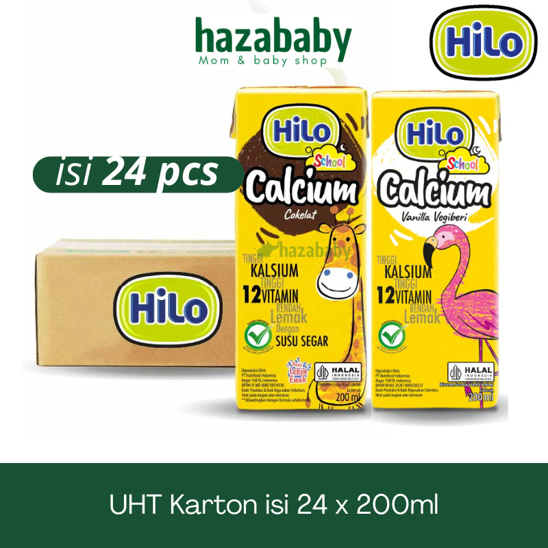 

HiLo School RTD 200ml x 24 pcs | Susu UHT Tinggi Kalsium Rendah Lemak