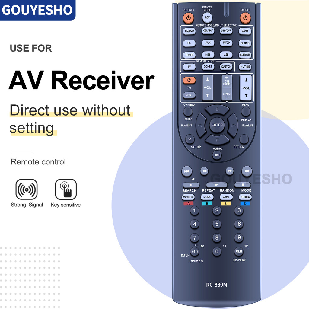 RC-880M Remote Control for Onkyo TX-NR636 HT-RC660 HT-S7700 HT-R693 TX-NR838 TX-NR737 Integra RC-881