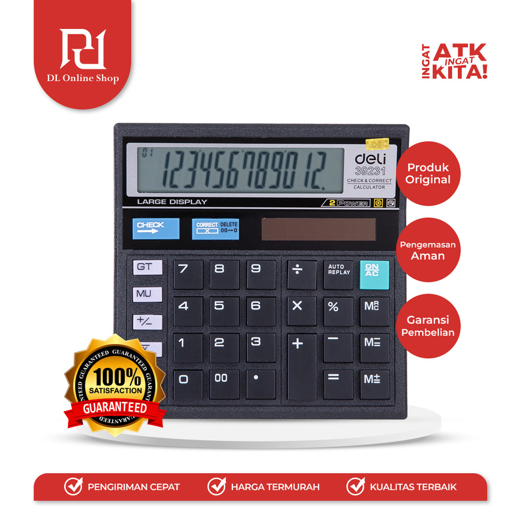 

DELI DESKTOP KALKULATOR/ CALCULATOR W39231B (1PC)