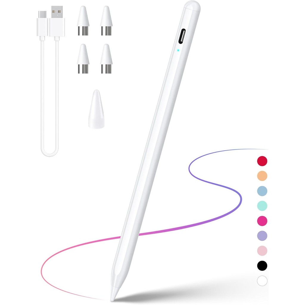 

Universal Stylus Pen, Active Stylus Pen Compatible for iOS and Android Touchscreens/Phones, Rechargeable Stylus Pen