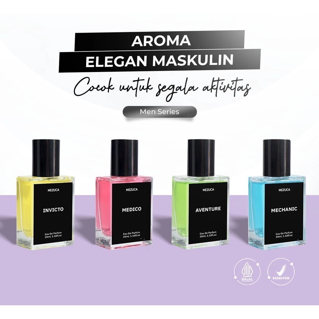 Dapat 4 Botol Parfum MEN SERIES Mezuca Eau de Parfume Original BPOM