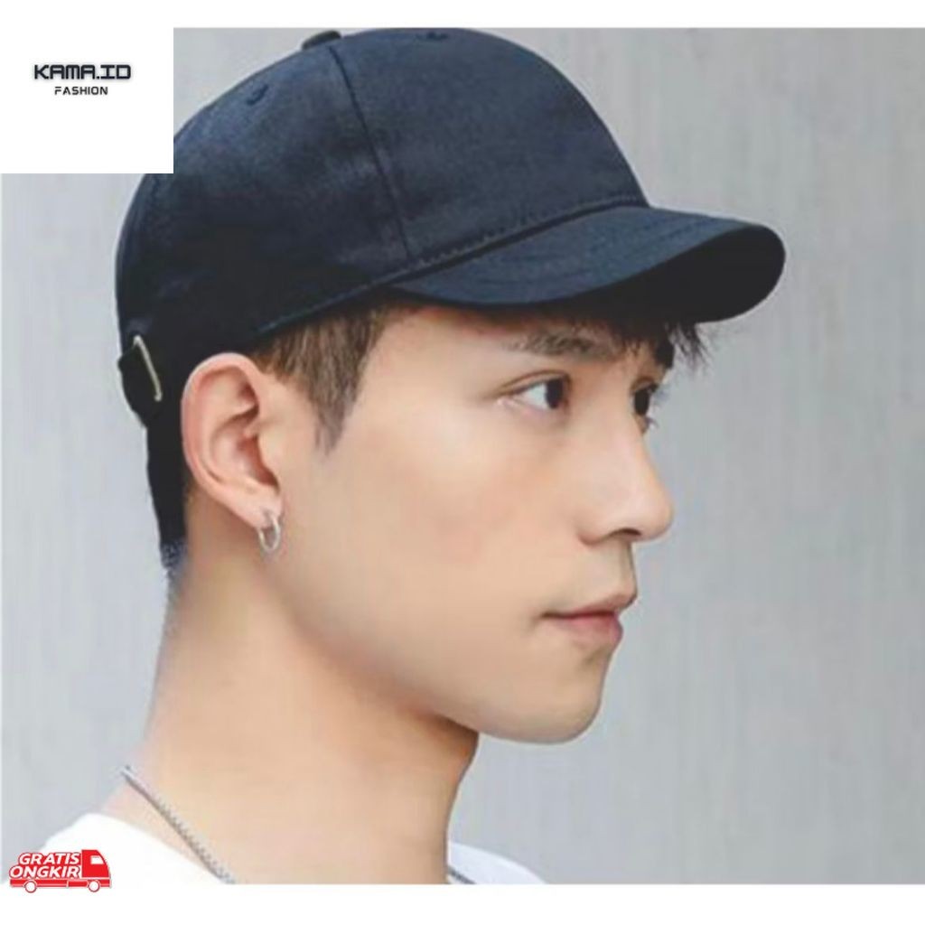 Topi Terkini / Topi Lidah Pendek Premium Topi polos baseball korea lidah pendek dewasa pria dan wani