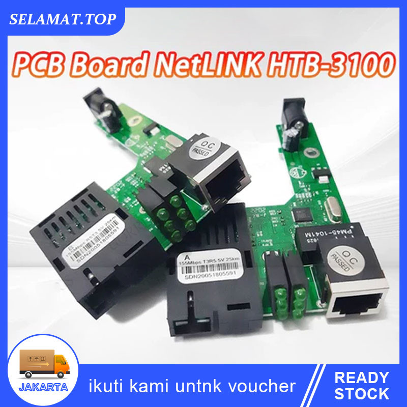 HTB-3100 A+B PCB Board NetLINK Fiber Optic Optical Media Converter PCB NETLINK HTB-3100 A B Side A S