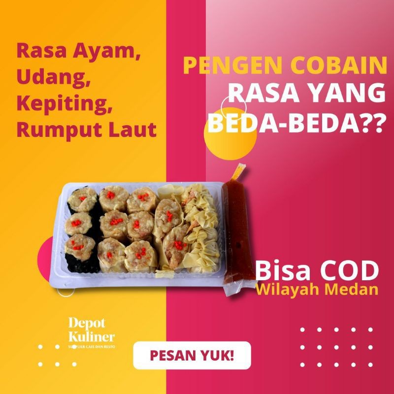 

Grosir Dimsum Medan Dimsum Mix 4 Rasa Kemasan Mika isi 12