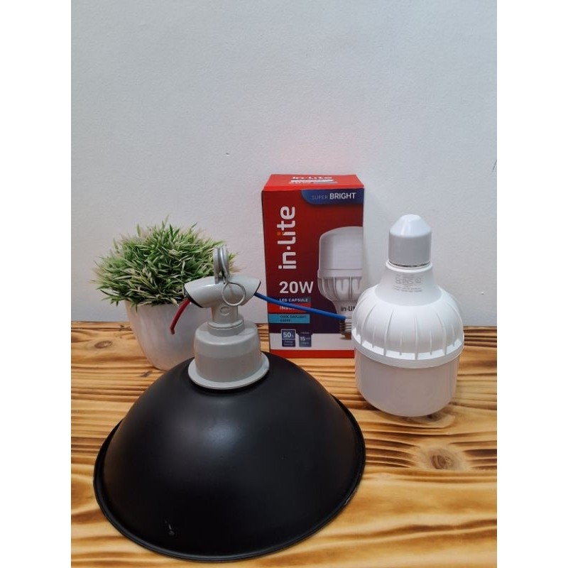 Paket Fitting Gantung Plus Lampu In Lite 20W 30W 40W 50W